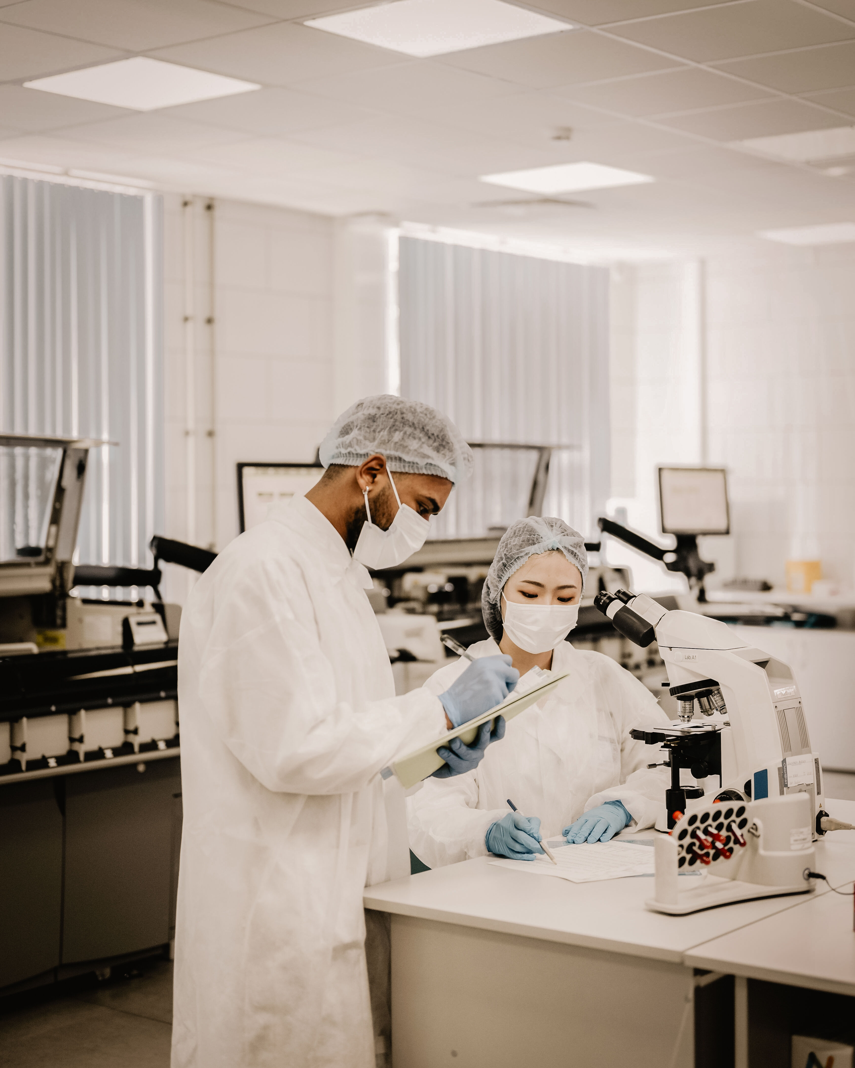Doctors in a laboratory in a healthcare environment