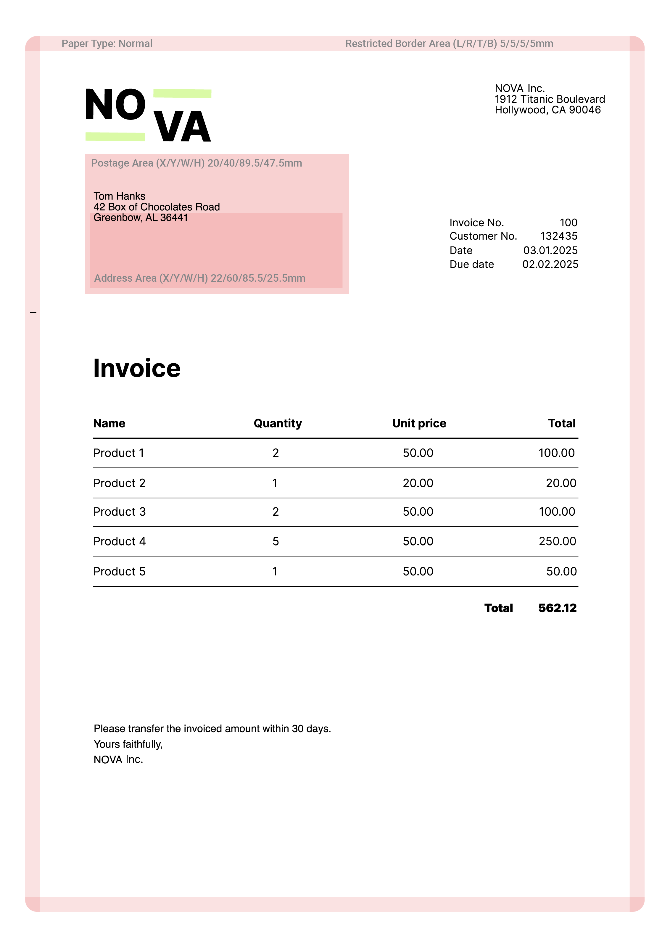 Pingen document content validation