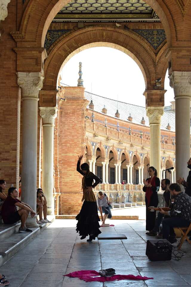 Woman dancing flamenco