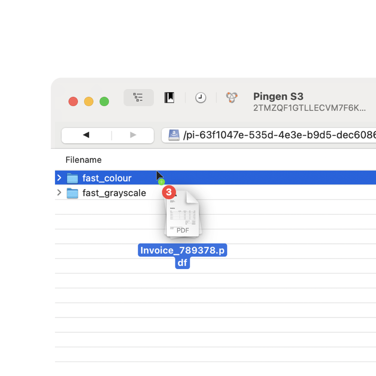 Dragging and dropping files into a selected folder in S3 bucket